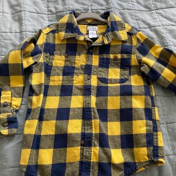 Carters 4t flannel button up shirt. Worn once, smoke free home - Picture 3 of 3